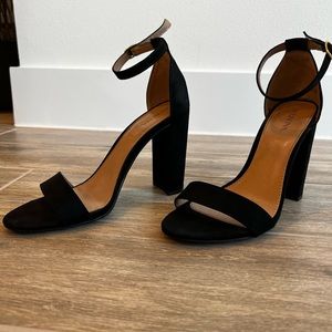 Black block heels, worn once!
